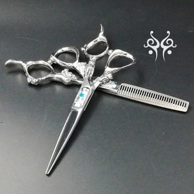 High quality and classic purple dragon hair scissors