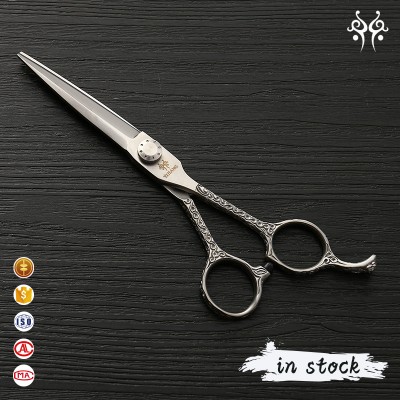 YiJiang Sculptural Handle l Scissors Hair Cutting Scissors With 440c  Professional Hairdressing Shear